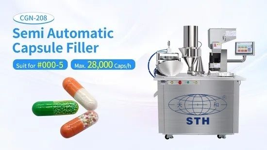TIANHE Granül/Toz Yarı Otomatik Kapsül Dolum Makinesi CGN-208 28000 ADET Tedarikçi